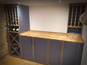 Solid Oak Wine Cabinet