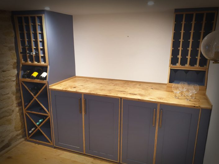 Solid Oak Wine Cabinet
